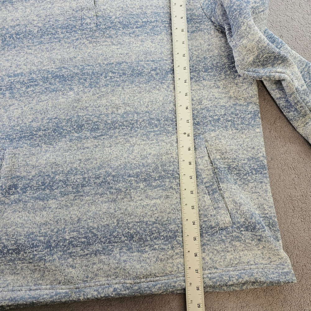 Natural Reflections Sweater Womens XL Blue Cozy Fleece Oversized 1/4 Snap Button - Picture 4 of 12